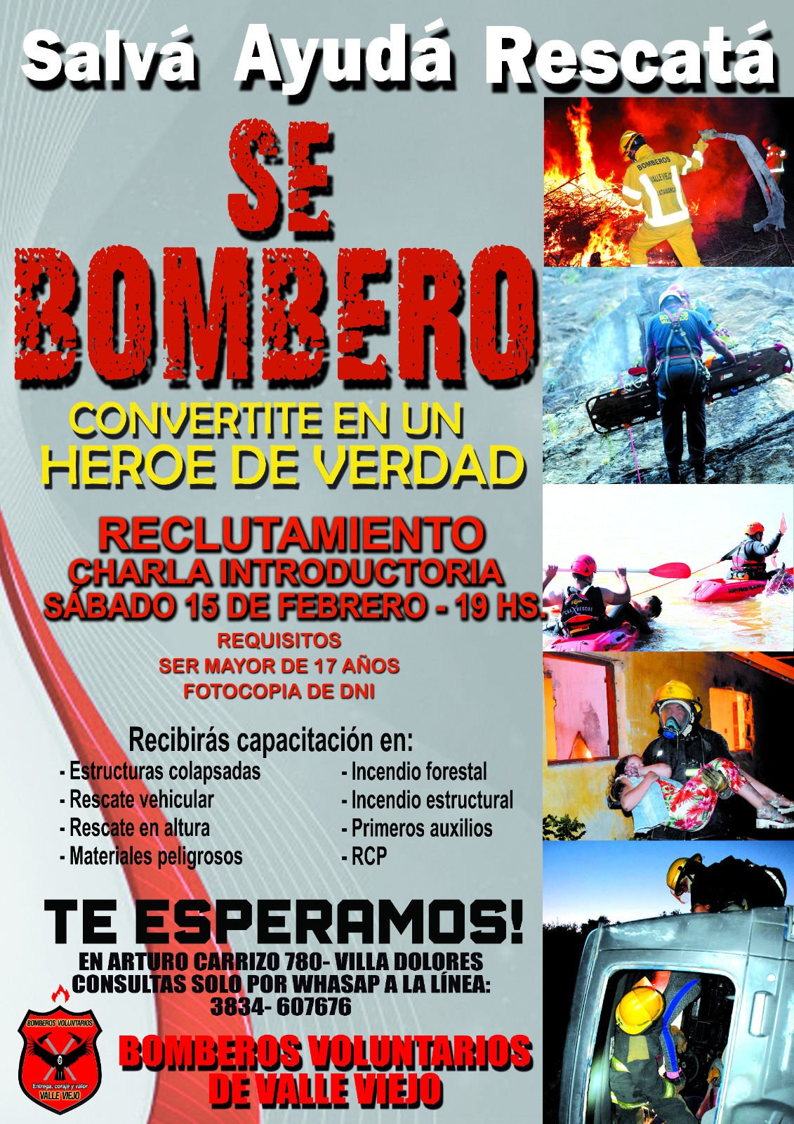 ABREN LA CONVOCATORIA PARA SER BOMBERO VOLUNTARIO